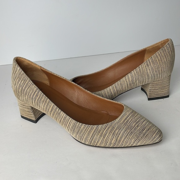 Aquatalia Phoebe Stripped Point Toe Pumps - Picture 1 of 8